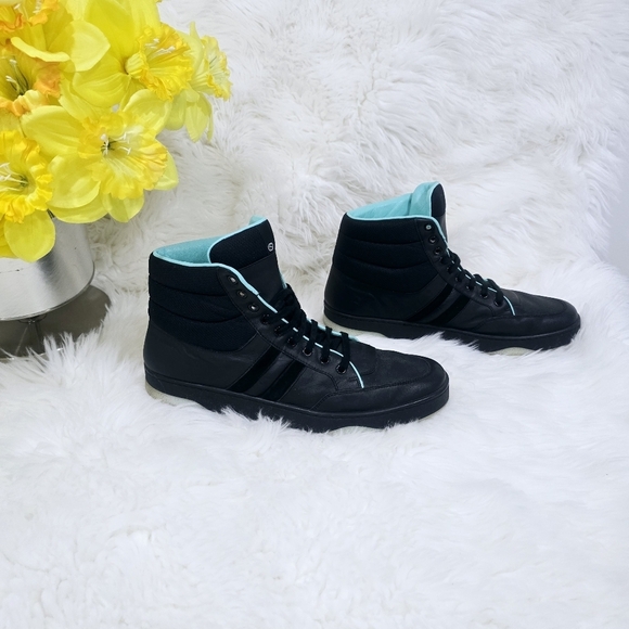 Gucci men sneakers black leather Ronnie Hi top sz.10 - Picture 15 of 17